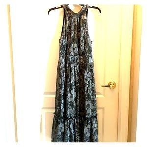 Michael Kors Floral Grey Midi Dress - Size P/M